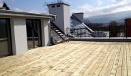 wooden roof terrace
